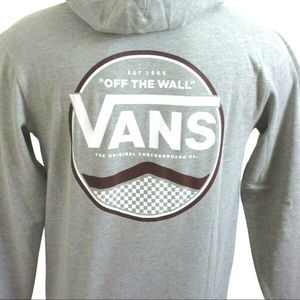 Vans Logo Stripe Pullover Hoodie Sweatshirt— L